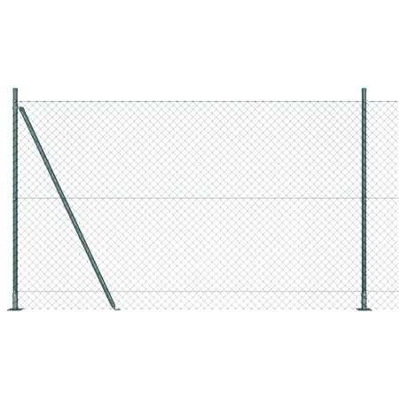 Cerca de Malla con 7 Postes Flanchados 1.4x10 m de Acero Galvanizado de , Paneles de vallas - Ref: Foro24-3351239, Precio: 11...