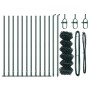 Cerca de eslabones de cadena con 13 postes de brida 0.4x25 m Acero galvanizado de , Paneles de vallas - Ref: Foro24-3351242, ...