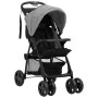 Light gray and black steel 3-in-1 baby stroller by vidaXL, Baby strollers - Ref: Foro24-10389, Price: 227,23 €, Discount: %