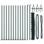 Cerca de Malla con 13 postes flanged 1.6x25 m de acero galvanizado de , Paneles de vallas - Ref: Foro24-3351253, Precio: 231,...