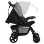 Light gray and black steel 3-in-1 baby stroller by vidaXL, Baby strollers - Ref: Foro24-10389, Price: 227,23 €, Discount: %