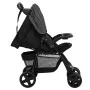 Kinderwagen 2-in-1 aus dunkelgrauem und schwarzem Stahl von vidaXL, Kinderwagen - Ref: Foro24-10384, Preis: 122,22 €, Rabatt: %