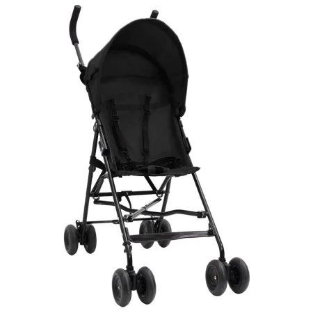 Kinderwagen aus anthrazitfarbenem und schwarzem Stahl von vidaXL, Kinderwagen - Ref: Foro24-10396, Preis: 74,12 €, Rabatt: %