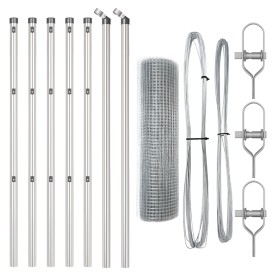 Cerca de Alambre Soldado con 7 Postes 0.4x10 m Acero Galvanizado de , Paneles de vallas - Ref: Foro24-3351555, Precio: 47,03 ...