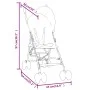 Kinderwagen aus anthrazitfarbenem und schwarzem Stahl von vidaXL, Kinderwagen - Ref: Foro24-10396, Preis: 74,12 €, Rabatt: %
