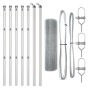 Cerca de Alambre Soldado con 7 Posts 0.8x10 m Acero Galvanizado de , Paneles de vallas - Ref: Foro24-3351570, Precio: 60,35 €...
