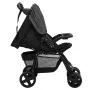 Dark gray and black 3-in-1 steel baby stroller by vidaXL, Baby strollers - Ref: Foro24-10390, Price: 204,05 €, Discount: %