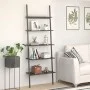 Schwarzes Regal mit 5 geneigten Regalböden, 64x34x185,5 cm. von vidaXL, Bücherregale und Regale - Ref: Foro24-336378, Preis: ...