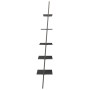 Estantería inclinada de 5 baldas negro 64x34x185,5 cm de vidaXL, Librerías y estanterías - Ref: Foro24-336378, Precio: 90,85 €