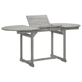 Solid acacia wood dining table for garden (120-170)x80x75 cm by vidaXL, Garden tables - Ref: Foro24-316574, Price: 174,81 €, ...