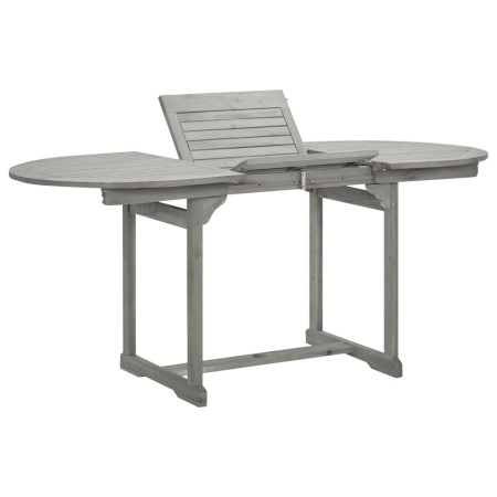 Solid acacia wood dining table for garden (120-170)x80x75 cm by vidaXL, Garden tables - Ref: Foro24-316574, Price: 226,66 €, ...
