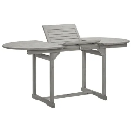 Solid acacia wood dining table for garden (120-170)x80x75 cm by vidaXL, Garden tables - Ref: Foro24-316574, Price: 207,43 €, ...