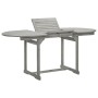 Solid acacia wood dining table for garden (120-170)x80x75 cm by vidaXL, Garden tables - Ref: Foro24-316574, Price: 226,66 €, ...