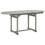 Solid acacia wood dining table for garden (120-170)x80x75 cm by vidaXL, Garden tables - Ref: Foro24-316574, Price: 226,66 €, ...
