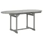 Solid acacia wood dining table for garden (120-170)x80x75 cm by vidaXL, Garden tables - Ref: Foro24-316574, Price: 207,43 €, ...