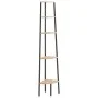 Corner shelf with 5 light brown and black shelves 45.5x31.5x180 cm by vidaXL, Bookcases and shelves - Ref: Foro24-336394, Pri...