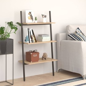Inclined shelving 3 levels light brown and black 64x34x116cm by vidaXL, Bookcases and shelves - Ref: Foro24-336370, Price: 58...