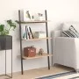 Inclined shelving 3 levels light brown and black 64x34x116cm by vidaXL, Bookcases and shelves - Ref: Foro24-336370, Price: 57...