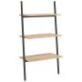 Schrägregal 3 Ebenen hellbraun und schwarz 64x34x116cm von vidaXL, Bücherregale und Regale - Ref: Foro24-336370, Preis: 58,78...