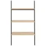 Inclined shelving 3 levels light brown and black 64x34x116cm by vidaXL, Bookcases and shelves - Ref: Foro24-336370, Price: 57...
