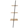 Inclined shelving 3 levels light brown and black 64x34x116cm by vidaXL, Bookcases and shelves - Ref: Foro24-336370, Price: 58...
