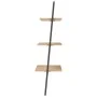 Inclined shelving 3 levels light brown and black 64x34x116cm by vidaXL, Bookcases and shelves - Ref: Foro24-336370, Price: 57...