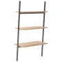 Schrägregal 3 Ebenen hellbraun und schwarz 64x34x116cm von vidaXL, Bücherregale und Regale - Ref: Foro24-336370, Preis: 58,78...