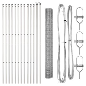 Cerca de Alambre Soldado con 13 Postes 1.4x25 m de Acero Galvanizado von , Zaunpaneele - Ref: Foro24-3351614, Preis: 176,06 €...