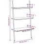 Schrägregal 3 Ebenen hellbraun und schwarz 64x34x116cm von vidaXL, Bücherregale und Regale - Ref: Foro24-336370, Preis: 57,98...