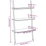 Schrägregal 3 Ebenen hellbraun und schwarz 64x34x116cm von vidaXL, Bücherregale und Regale - Ref: Foro24-336370, Preis: 58,78...