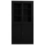 Büroschrank mit Schiebetür aus schwarzem Stahl, 90 x 40 x 180 cm von vidaXL, Schließfächer und Lagerschränke - Ref: Foro24-33...