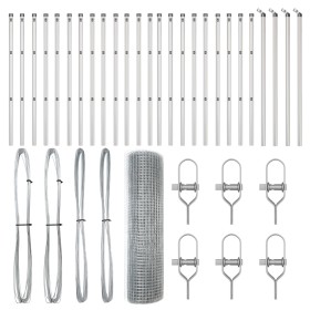 Cerca de Alambre Soldado con 13 Postes 0.6x50 m de Acero Galvanizado von , Zaunpaneele - Ref: Foro24-3351633, Preis: 183,94 €...
