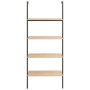 4 Böden Kippregal hellbraun schwarz 64x35x152,5 cm von vidaXL, Bücherregale und Regale - Ref: Foro24-336382, Preis: 74,35 €, ...