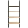 Inclined shelf with 4 light brown and black shelves 64x35x152.5 cm by vidaXL, Bookcases and shelves - Ref: Foro24-336382, Pri...