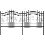 Garden fence with black coated steel spearhead 140cm by vidaXL, fence panels - Ref: Foro24-151085, Price: 226,38 €, Discount: %