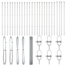 Cerca de Malla Welded con 13 Postes 1.4x50 m Acero Galvanizado by , fence panels - Ref: Foro24-3351651, Price: 301,23 €, Disc...