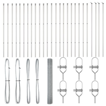 Cerca de Malla Welded con 13 Postes 1.4x50 m Acero Galvanizado de , Paneles de vallas - Ref: Foro24-3351651, Precio: 289,64 €...