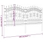 Garden fence with black coated steel spearhead 140cm by vidaXL, fence panels - Ref: Foro24-151085, Price: 226,38 €, Discount: %