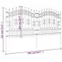 Gartenzaun mit Speerspitze aus schwarz beschichtetem Stahl, 140 cm von vidaXL, Zaunpaneele - Ref: Foro24-151085, Preis: 220,7...