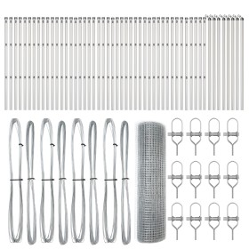Valla de Alambre Soldado con 13 Postes 0.4x100 m Acero Galvanizado by , fence panels - Ref: Foro24-3351658, Price: 279,46 €, ...