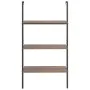 Slanted shelf with 3 dark brown-black shelves 64x35x120.5cm by vidaXL, Bookcases and shelves - Ref: Foro24-336380, Price: 46,...