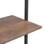 Slanted shelf with 3 dark brown-black shelves 64x35x120.5cm by vidaXL, Bookcases and shelves - Ref: Foro24-336380, Price: 46,...