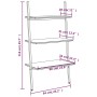 Schrägregal mit 3 Böden schwarz 64x34x116 cm von vidaXL, Bücherregale und Regale - Ref: Foro24-336372, Preis: 67,41 €, Rabatt: %