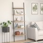 Schrägregal 5 Böden hellbraun schwarz 64x34x185,5 cm von vidaXL, Bücherregale und Regale - Ref: Foro24-336376, Preis: 100,95 ...