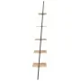 Schrägregal 5 Böden hellbraun schwarz 64x34x185,5 cm von vidaXL, Bücherregale und Regale - Ref: Foro24-336376, Preis: 98,70 €...
