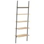 Schrägregal 5 Böden hellbraun schwarz 64x34x185,5 cm von vidaXL, Bücherregale und Regale - Ref: Foro24-336376, Preis: 98,70 €...