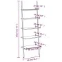 Schrägregal 5 Böden hellbraun schwarz 64x34x185,5 cm von vidaXL, Bücherregale und Regale - Ref: Foro24-336376, Preis: 98,70 €...