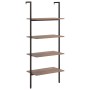 Inclined shelving 4 shelves dark brown black 64x35x152.5cm by vidaXL, Bookcases and shelves - Ref: Foro24-336383, Price: 70,3...