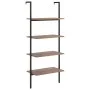 Inclined shelving 4 shelves dark brown black 64x35x152.5cm by vidaXL, Bookcases and shelves - Ref: Foro24-336383, Price: 70,3...