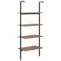 Inclined shelving 4 shelves dark brown black 64x35x152.5cm by vidaXL, Bookcases and shelves - Ref: Foro24-336383, Price: 70,3...